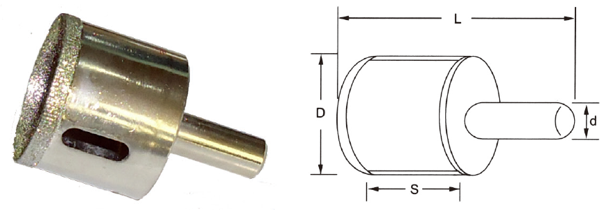 Diamond Core Drill For Glass