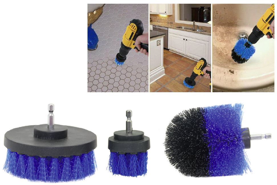 Carpet Brush Drill Attachment Sets