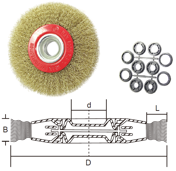 Circular Brush Crimped Wire