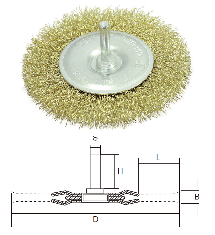 Wire Wheel Brushes With Shank