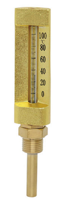 Angular board type thermometer